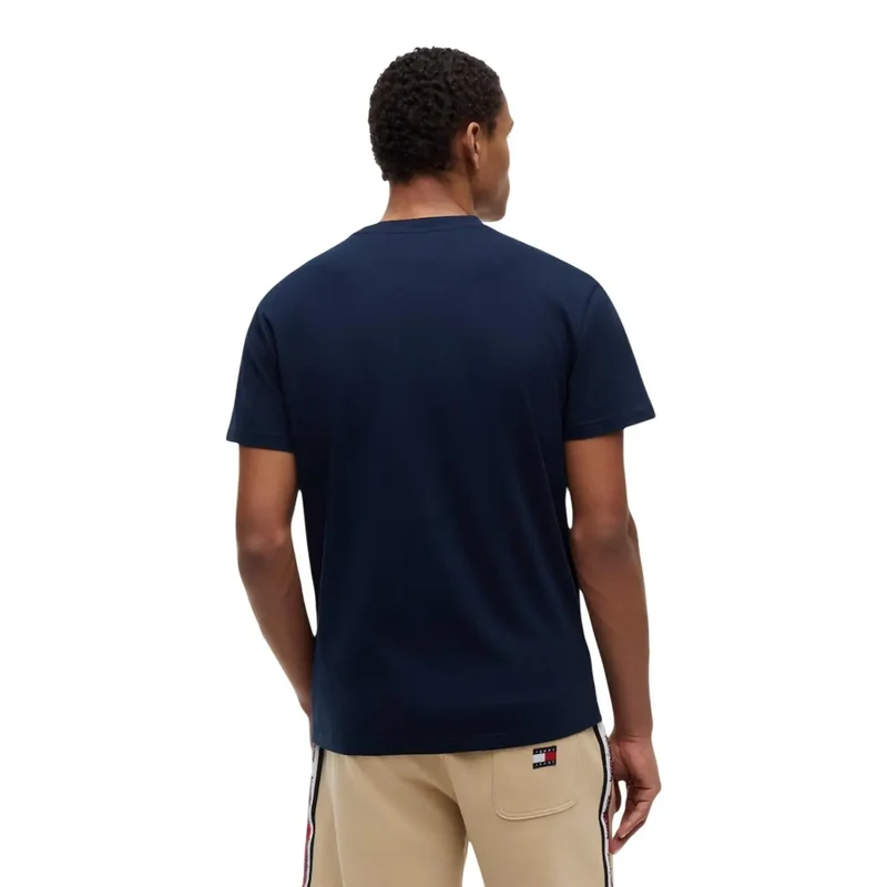 Tommy Hilfiger Herren T-Shirt aus blauer Bio-Baumwolle