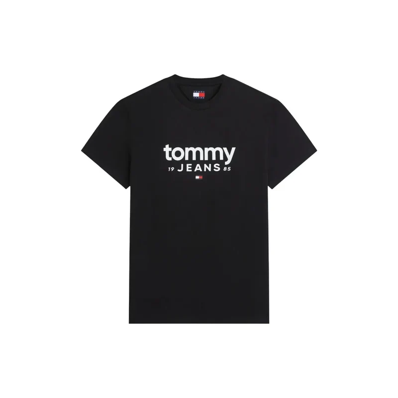 Tommy Hilfiger Schwarzes T-Shirt für Herren aus Bio-Baumwolle