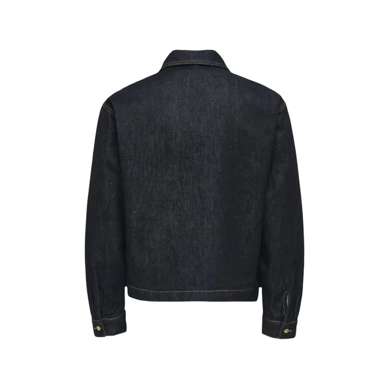Only And Sons Herren-Jeansjacke, blau, Baumwolle, klassisch