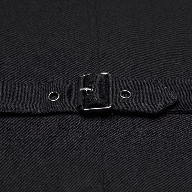 Punk-Weste für Herren mit Schnallenriemen und Cut-outs