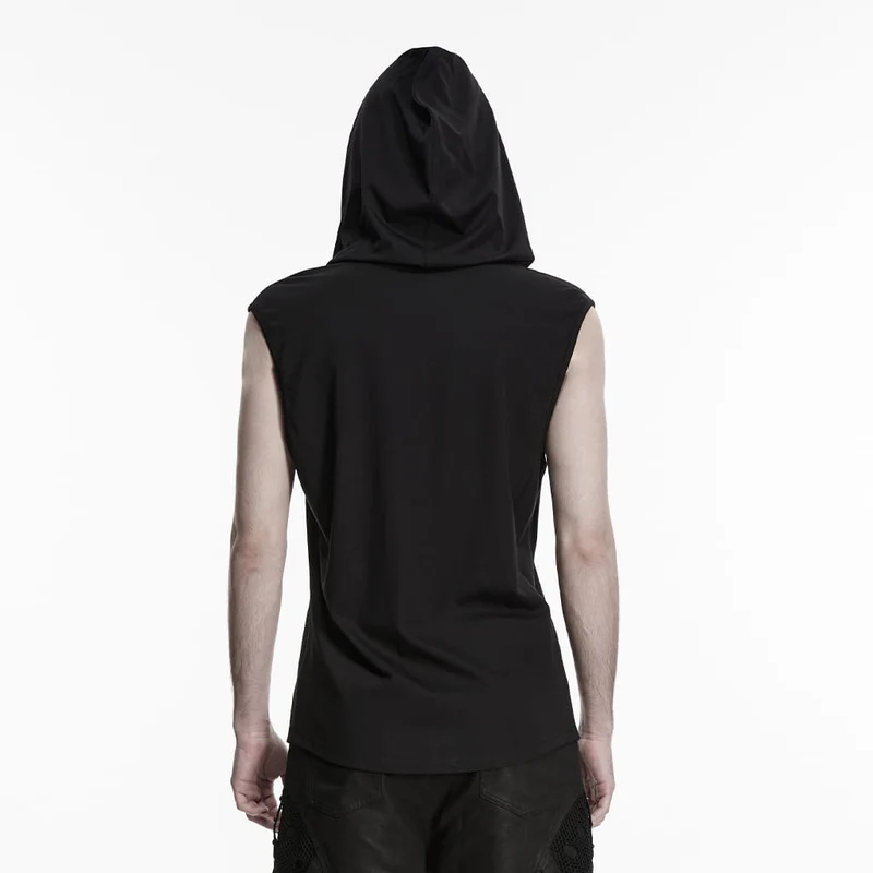 Gothic-Tanktop für Herren mit D-Ringen und Kreuzmotiv