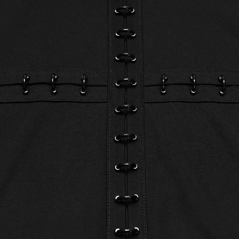 Gothic-Tanktop für Herren mit D-Ringen und Kreuzmotiv