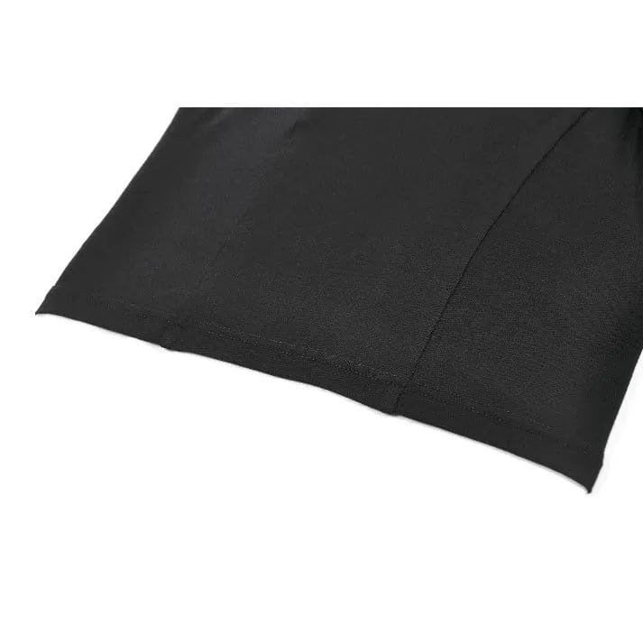 Punk-Tanktop mit gekreuzten Mesh-Einsätzen für Damen, Neckholder