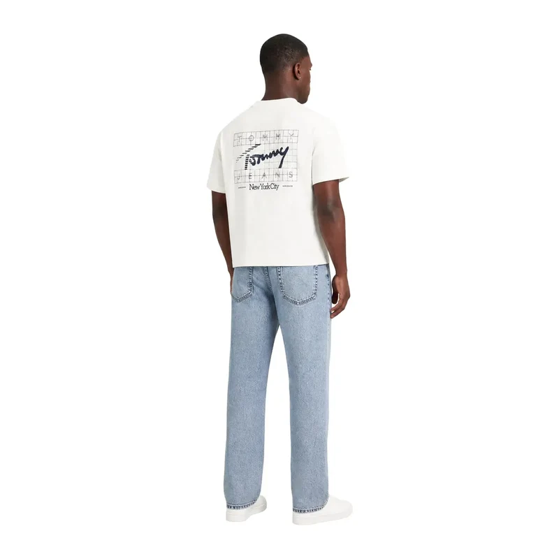 Tommy Hilfiger Weißes Herren-T-Shirt aus Bio-Baumwolle