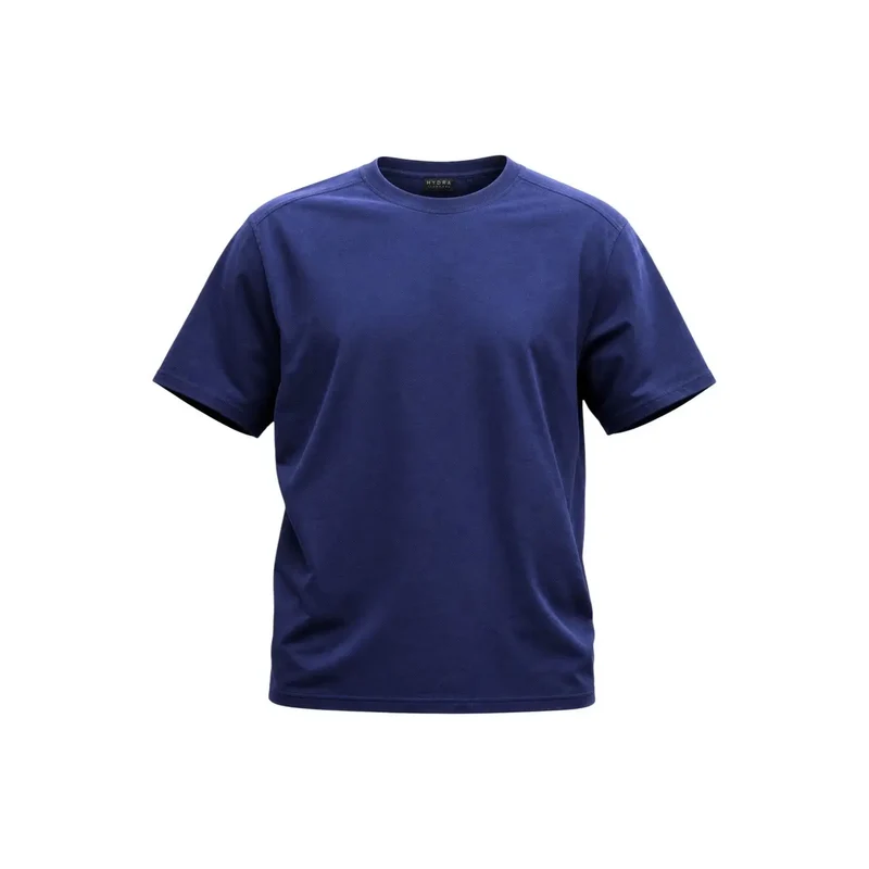 Hydra Herren Baumwoll-T-Shirt Blau Rundhals
