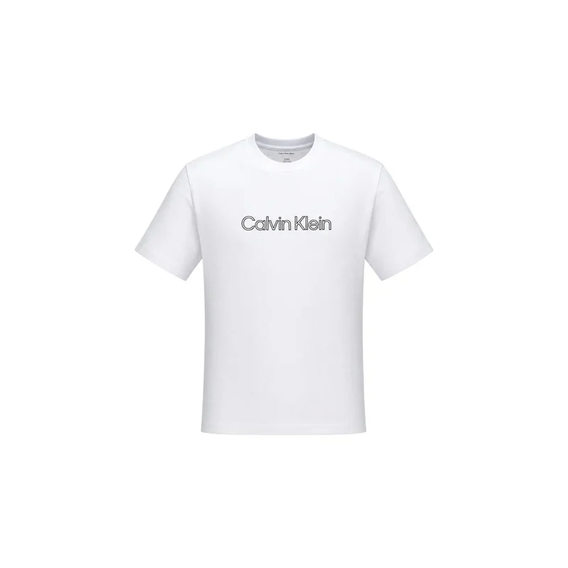 Calvin Klein Weißes Herren-T-Shirt aus Baumwolle mit Grafik