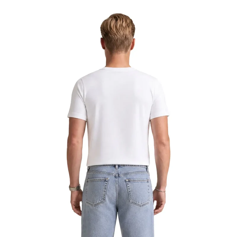 Calvin Klein Weißes Herren-T-Shirt aus Baumwolle mit Grafik
