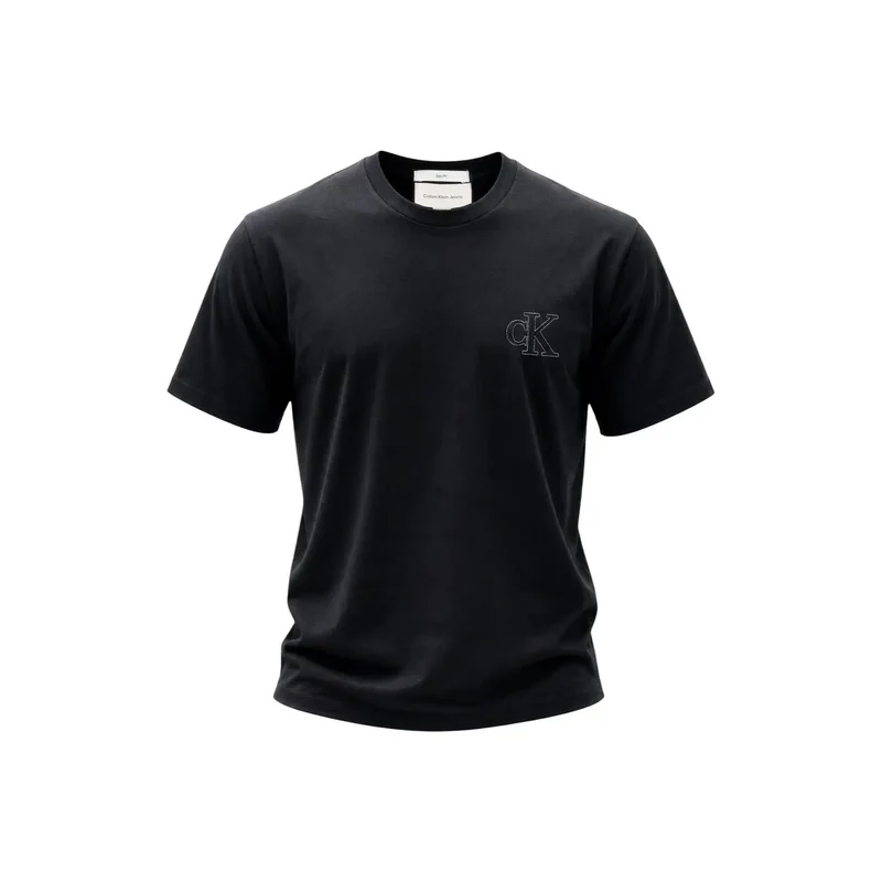 Calvin Klein Schwarzes Baumwoll-T-Shirt für Herren