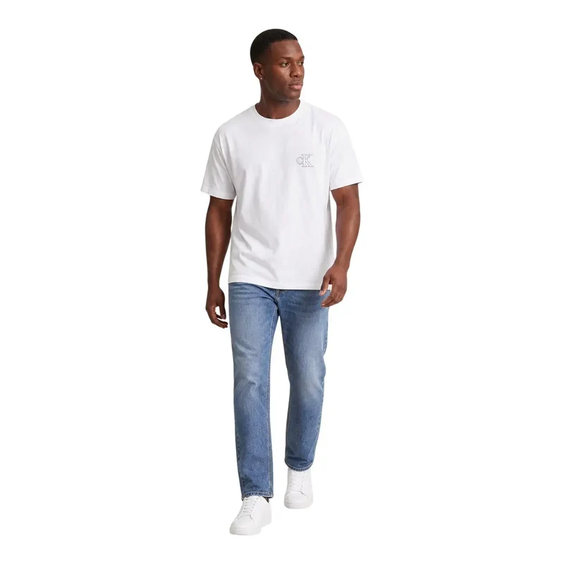 Calvin Klein Weißes Baumwoll-T-Shirt für Herren