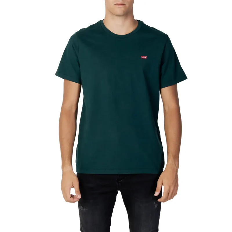 Levi's Herren T-Shirt aus grüner Baumwolle mit Rundhalsausschnitt