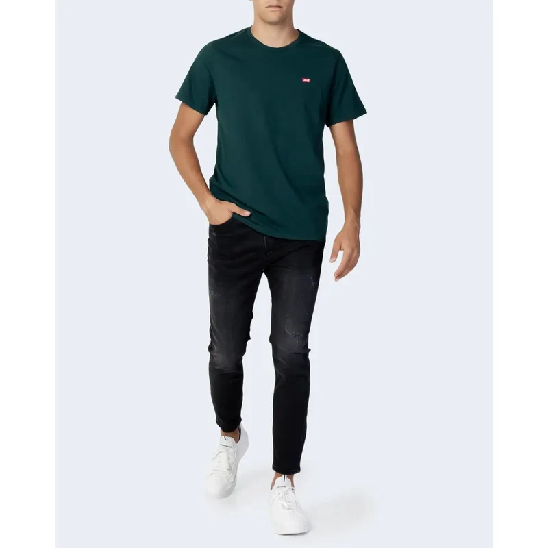 Levi's Herren T-Shirt aus grüner Baumwolle mit Rundhalsausschnitt