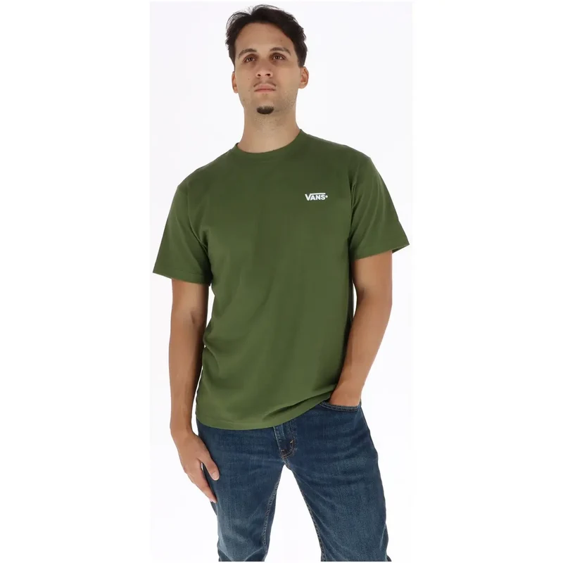 Vans Herren Baumwoll-T-Shirt Grün Rundhals