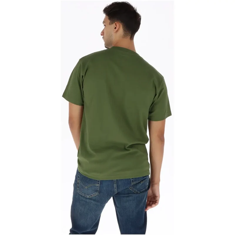 Vans Herren Baumwoll-T-Shirt Grün Rundhals