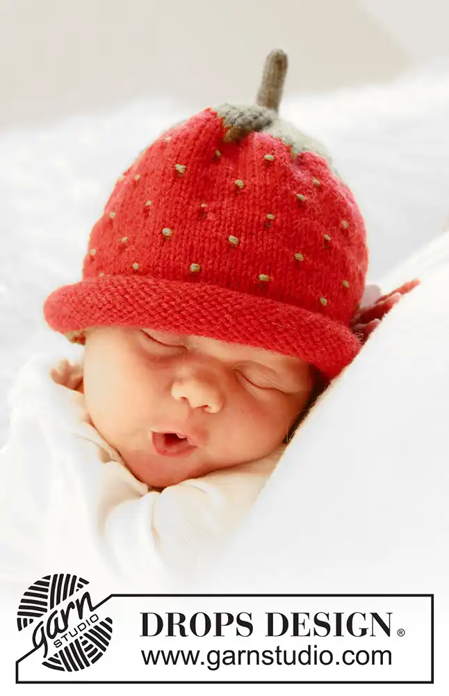 Mütze Sweet Strawberry (Strickset)
