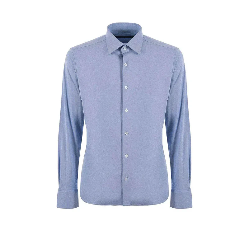 RRD Herrenhemd aus hellblauer Baumwolle mit Knöpfen