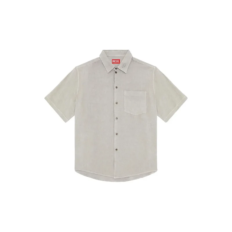 Diesel Beiges Herren-T-Shirt aus Baumwolle mit Rundhalsausschnitt