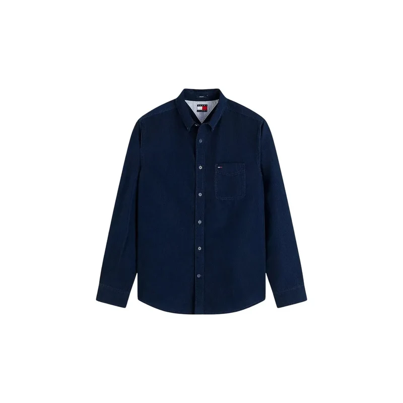 Tommy Hilfiger Herren-Jeanshemd, blau, Baumwolle, Freizeit