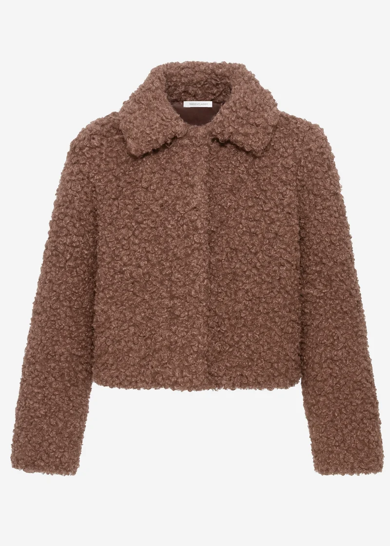 Jacke aus Teddyfell - braun