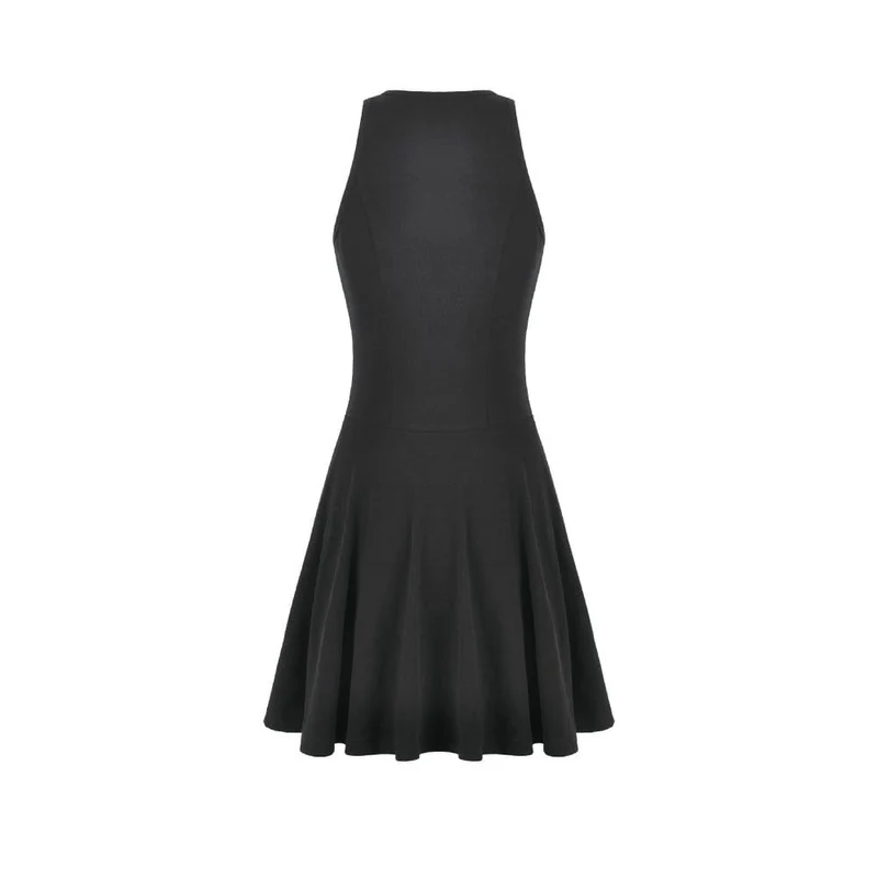 Gothic-Kurzkleid für Damen mit tiefem Ausschnitt und Schnürung