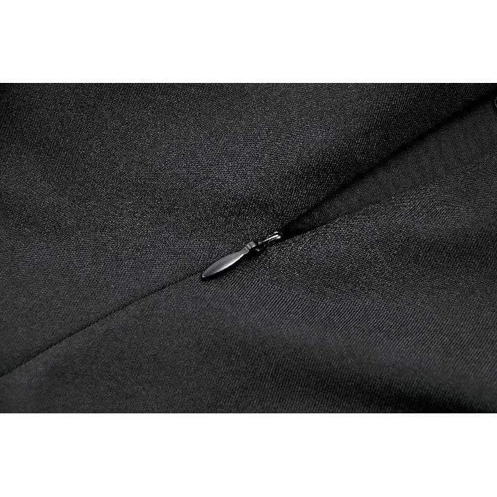 Gothic-Nadelstreifen-Schnürkleid für Damen, Abschlusskleid