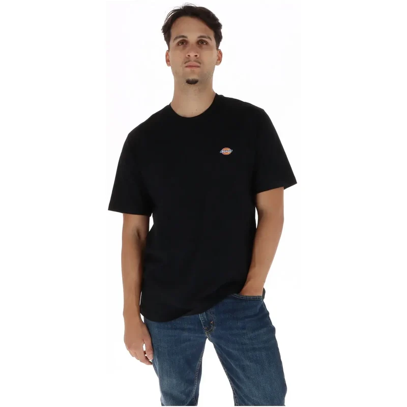 Dickies Schwarzes Herren-T-Shirt aus Baumwolle, Kurzarm