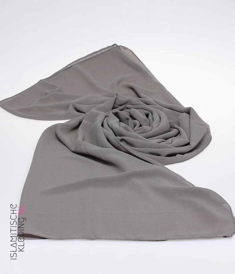 Weicher Chiffon Stretch Schal aschgrau