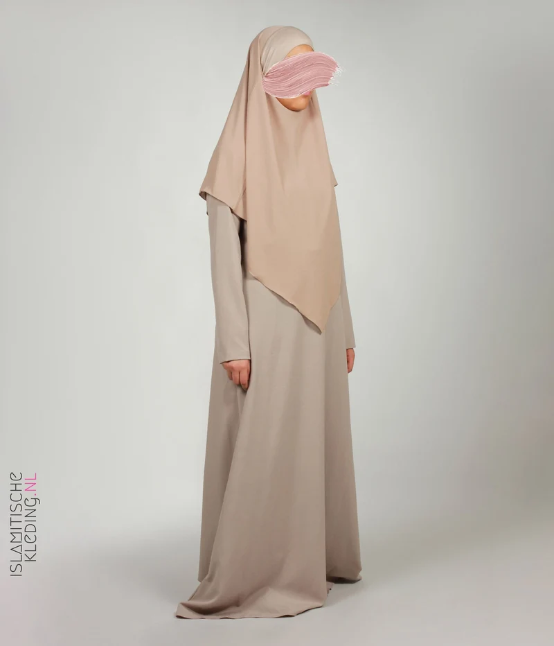Chiffon Khimar Smokey Sand