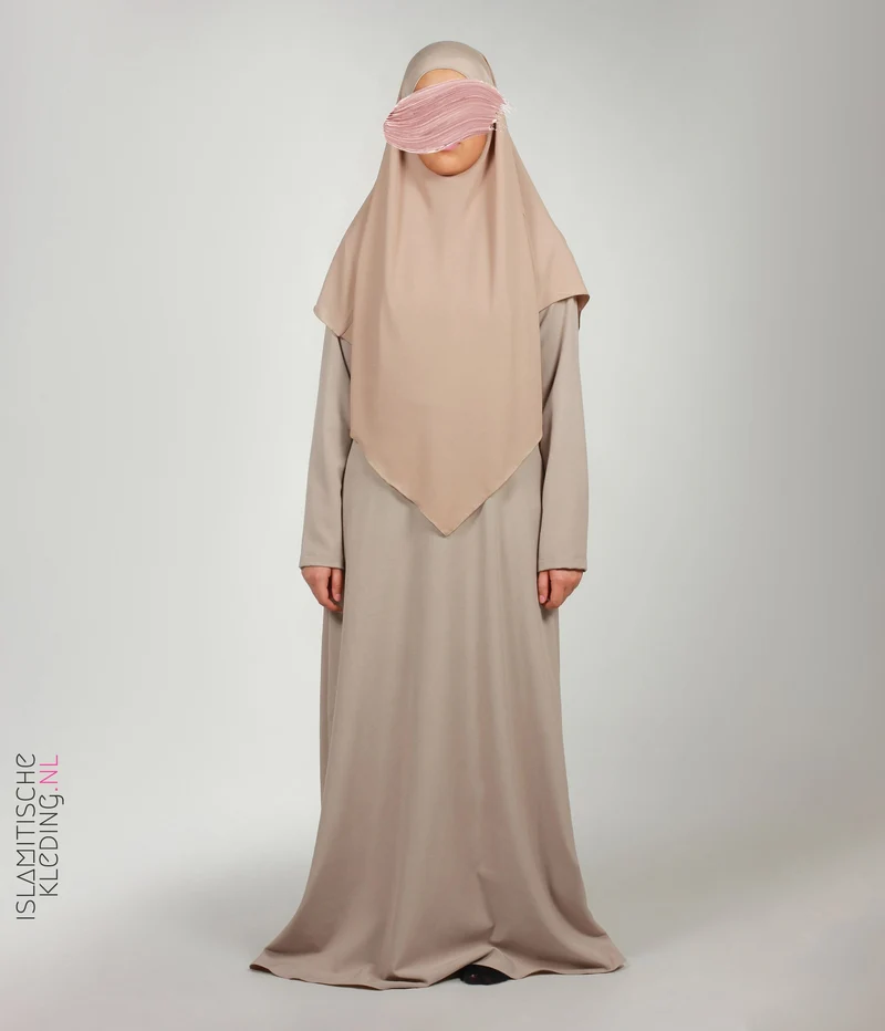 Chiffon Khimar Smokey Sand