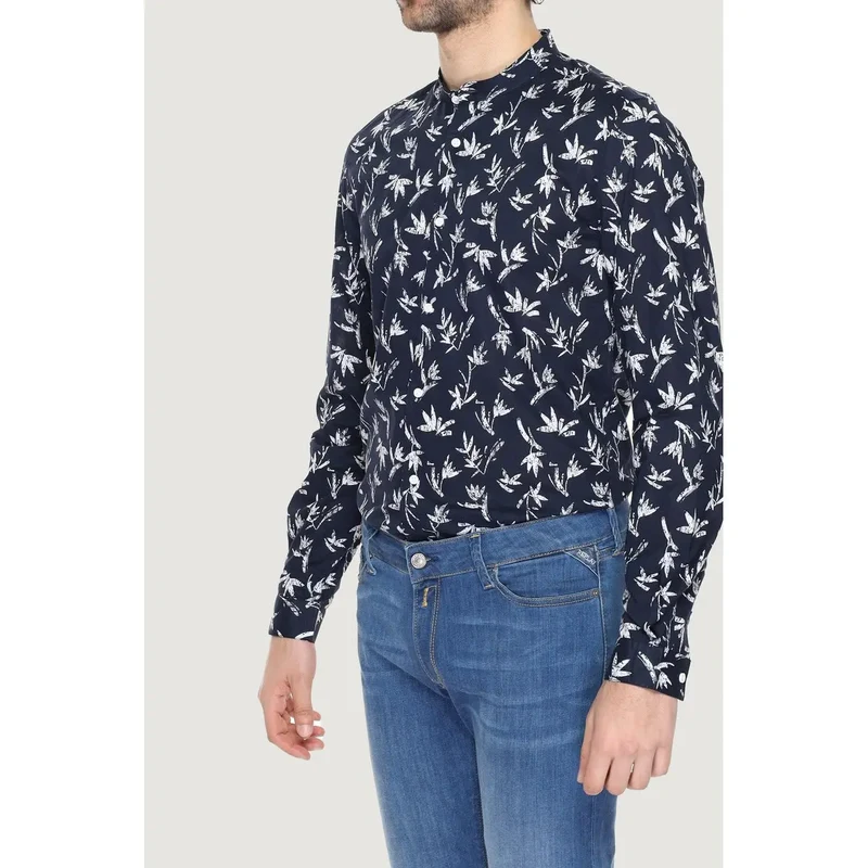 Antony Morato Herrenhemd aus blauer Baumwolle