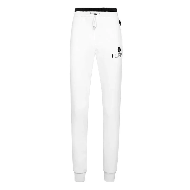 Philipp Plein Herren Weiße Baumwollhose