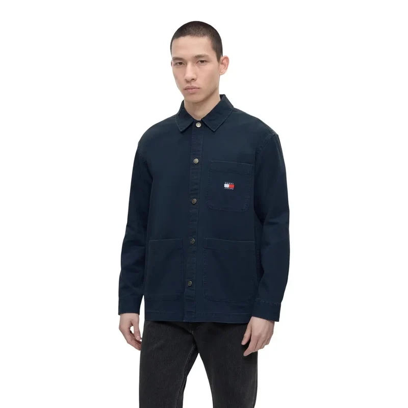 Tommy Hilfiger Herrenhemd aus Bio-Baumwolle, blau