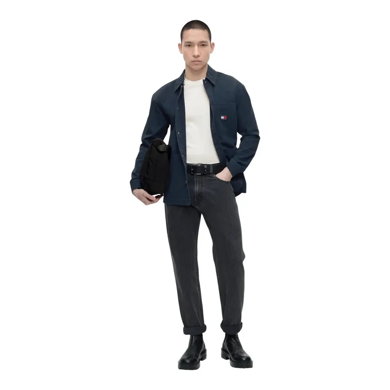 Tommy Hilfiger Herrenhemd aus Bio-Baumwolle, blau