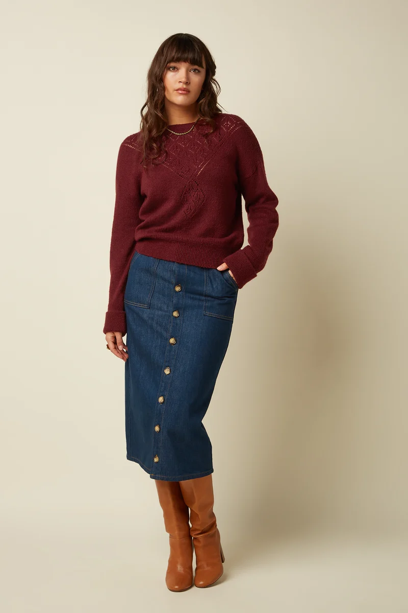 Mauve Top Farfalle