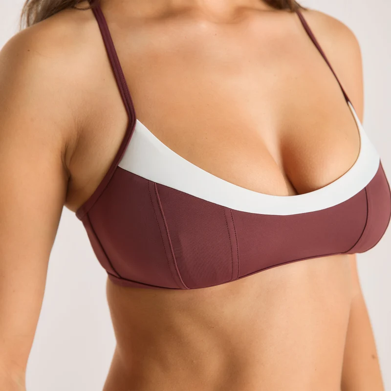 Monaco Bralette Bikini-Oberteil - Pflaume