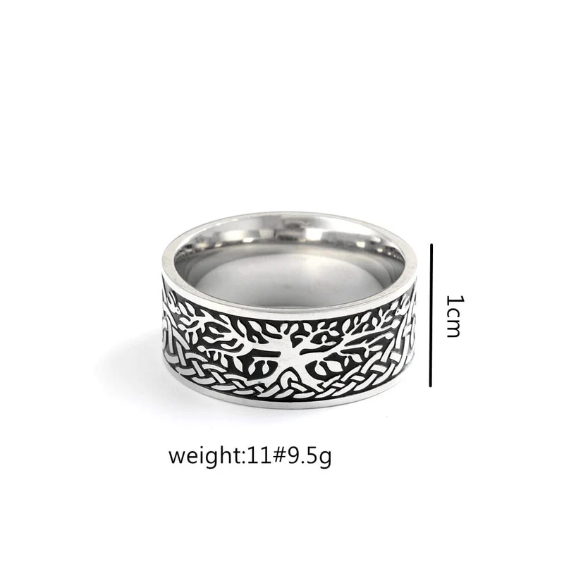 Punk-Vintage-Ring für Herren mit Baumprägung