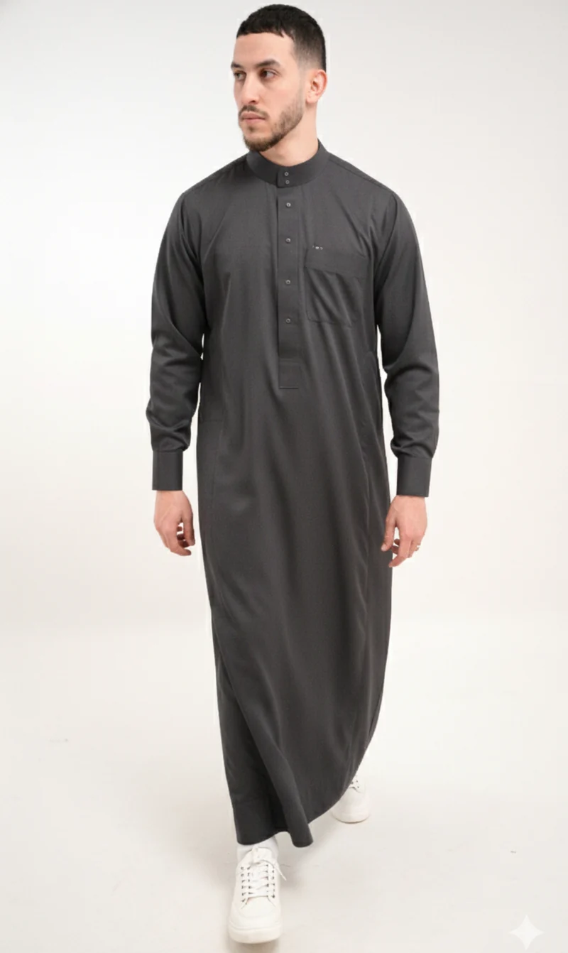 Chino Saudi Qamis - Anthrazit
