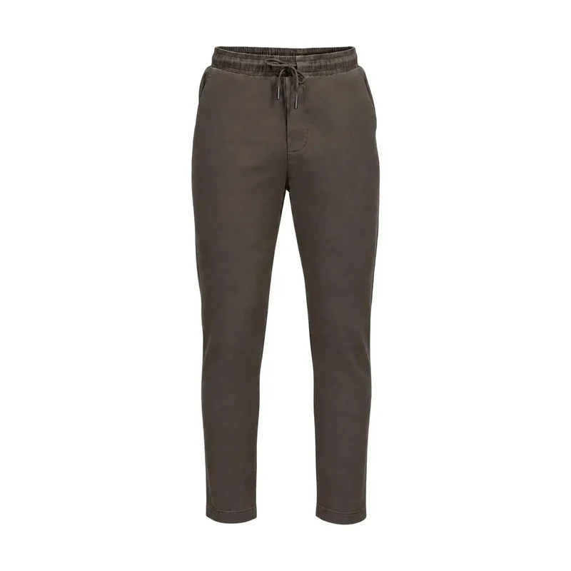 Gianni Lupo Herren braune Baumwollhose Stretch-Passform