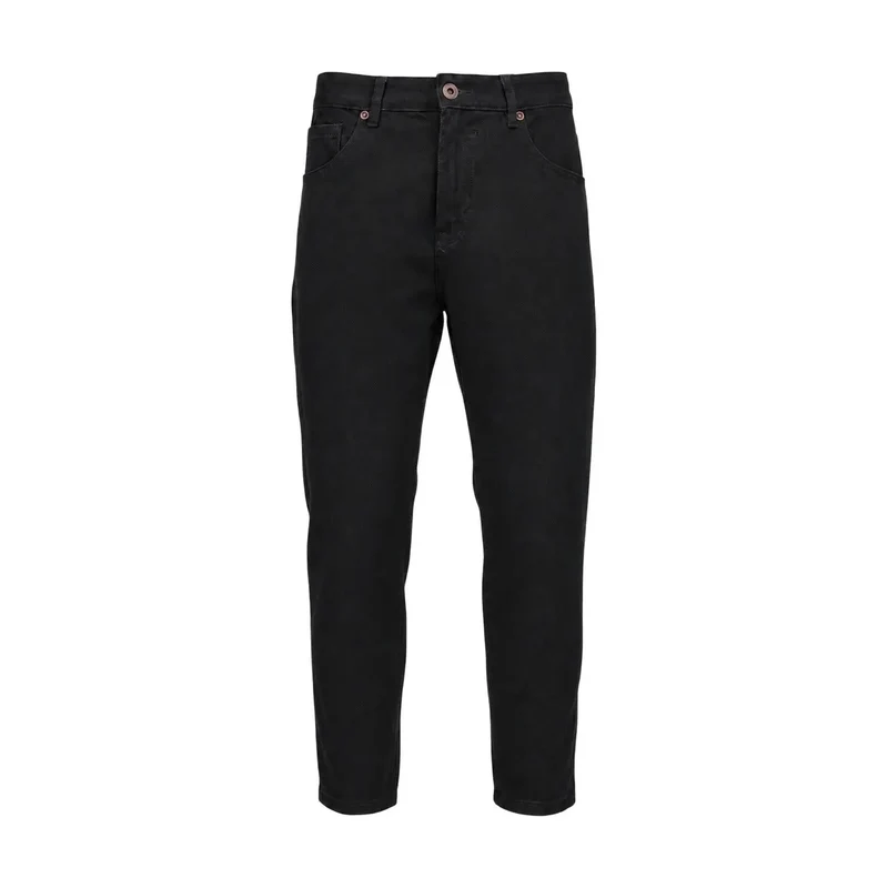 Gianni Lupo Herren Baumwollhose Schwarz Cooper