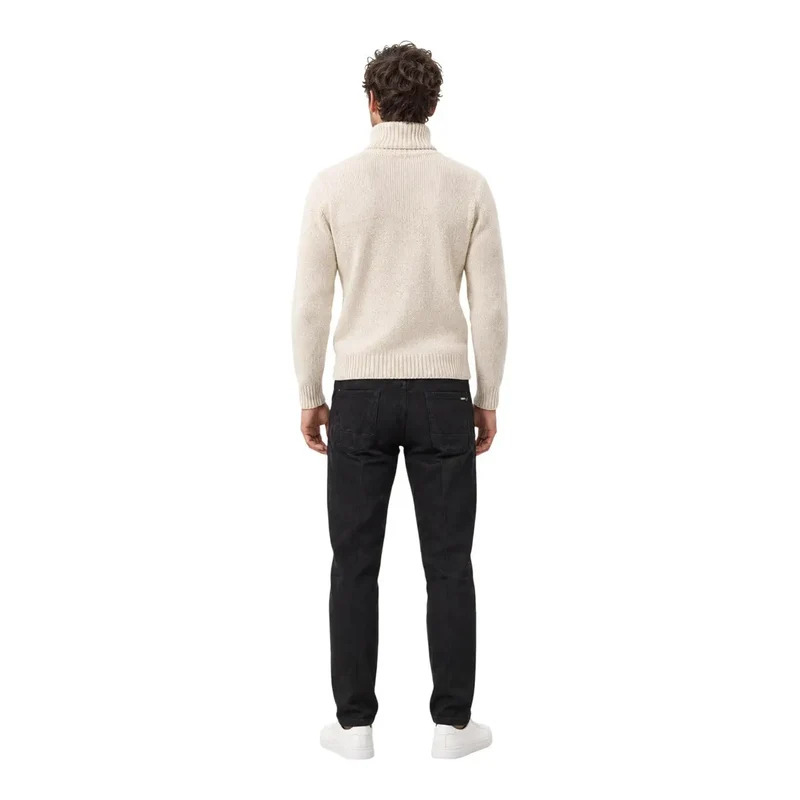 Gianni Lupo Herren Baumwollhose Schwarz Cooper