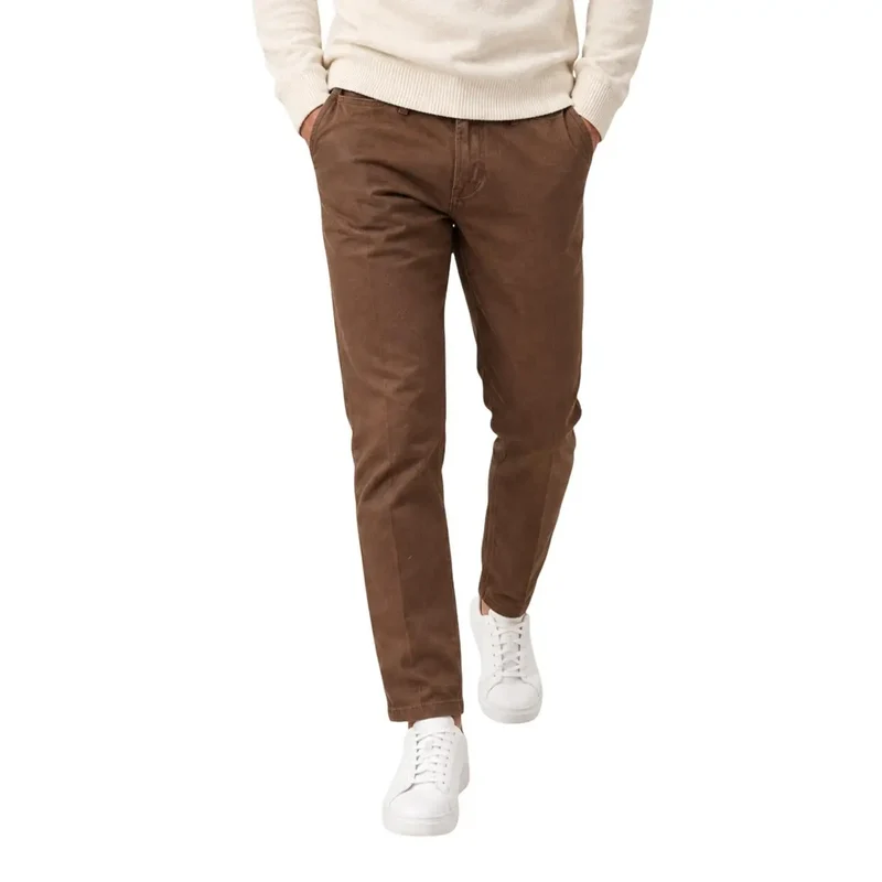 Gianni Lupo Herren Baumwollhose Schwarz Cooper