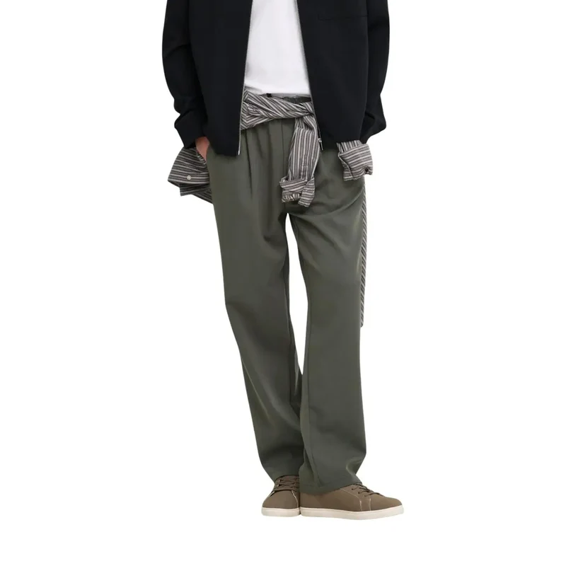 Only and Sons Herren grüne, locker sitzende Polyesterhose