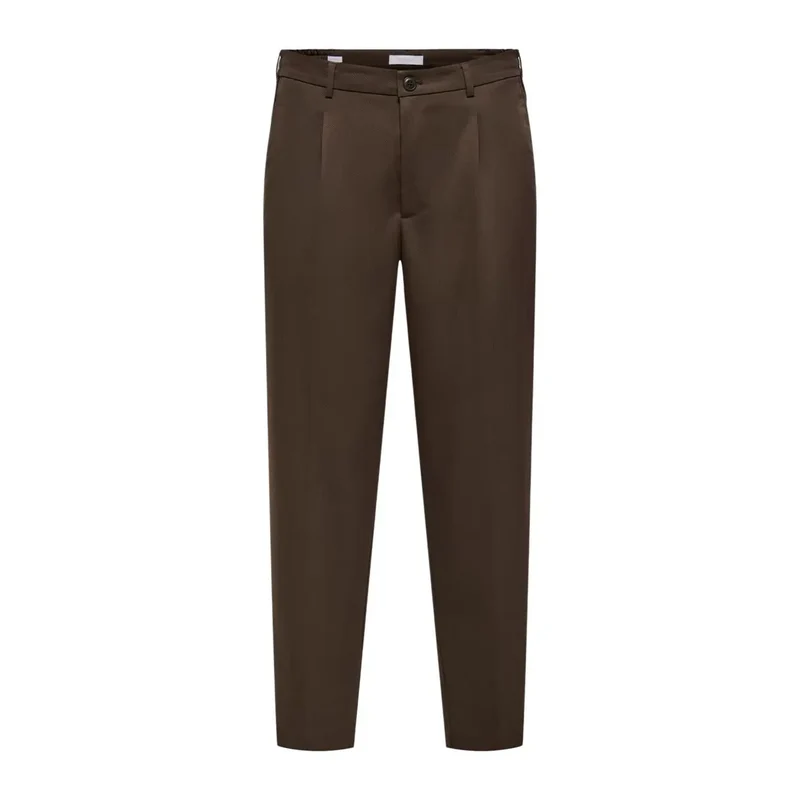 Only And Sons Herren-Schneidehose, braun, Polyester-Mischgewebe