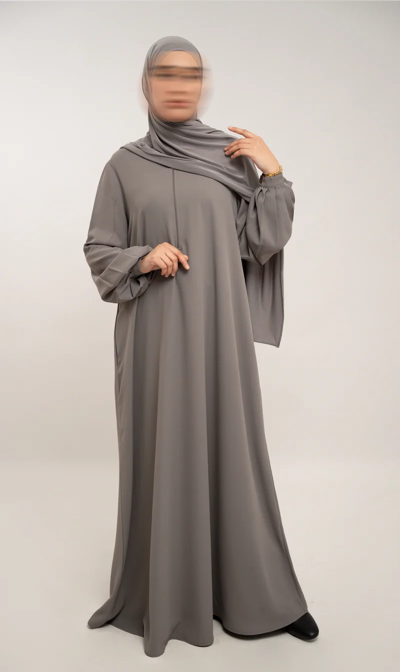 A-Linien-Abaya TAYMA R - Grau