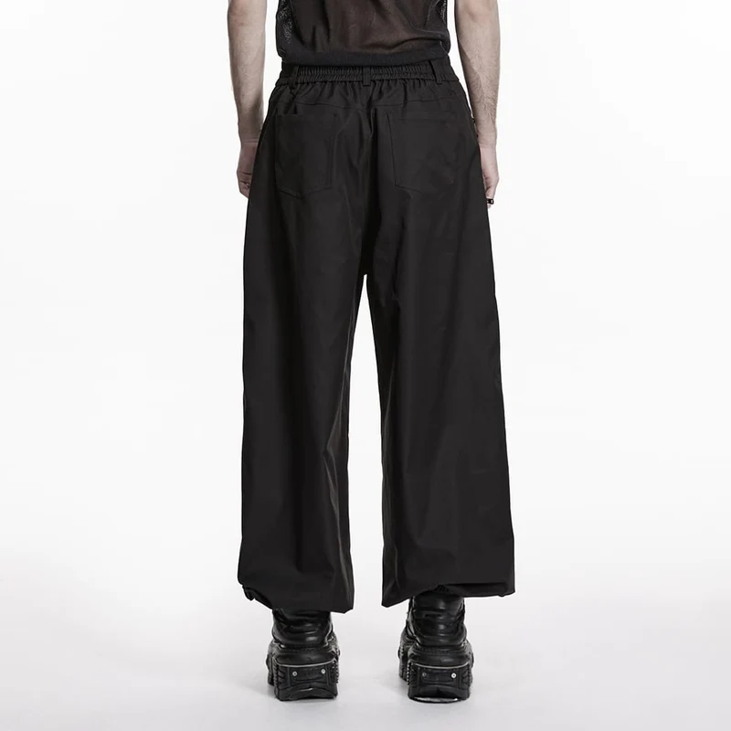 Punk-Herrenhose mit Lagenlook, Falten und schmal zulaufendem Bein