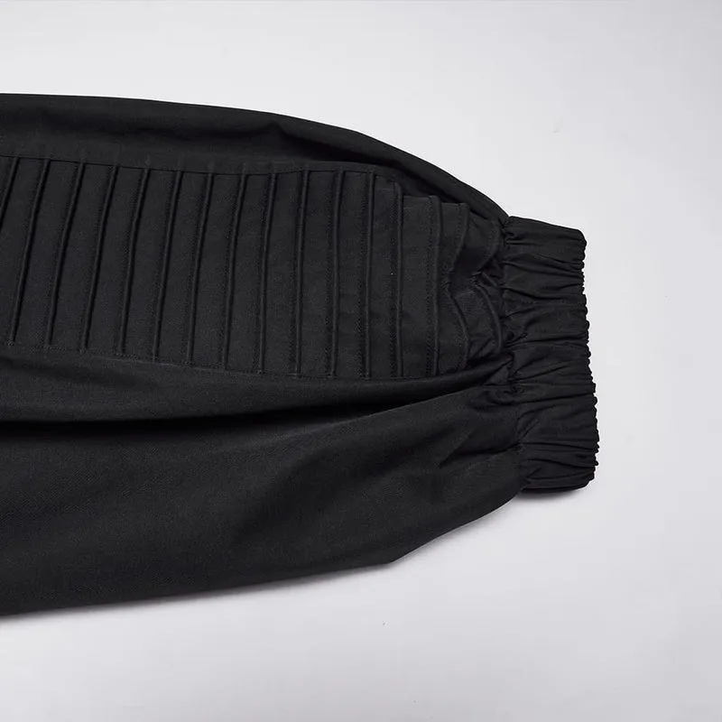 Punk-Herrenhose mit Lagenlook, Falten und schmal zulaufendem Bein