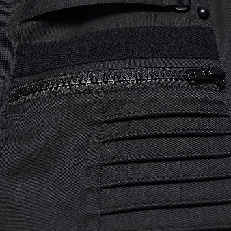 Punk-Herrenhose mit Lagenlook, Falten und schmal zulaufendem Bein