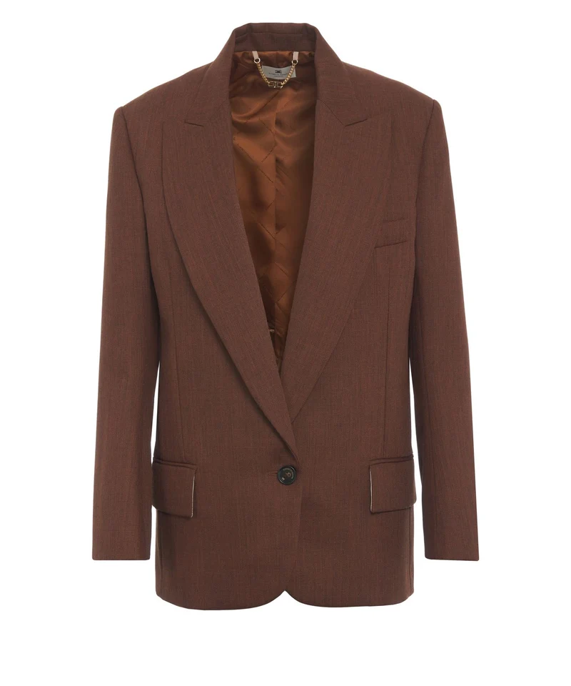 Blazer con revers a punta