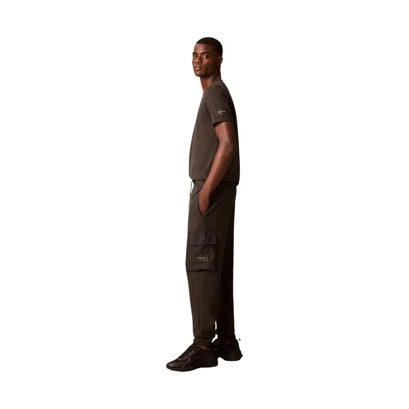 Calvin Klein Herrenhose aus grauem Baumwollmischgewebe