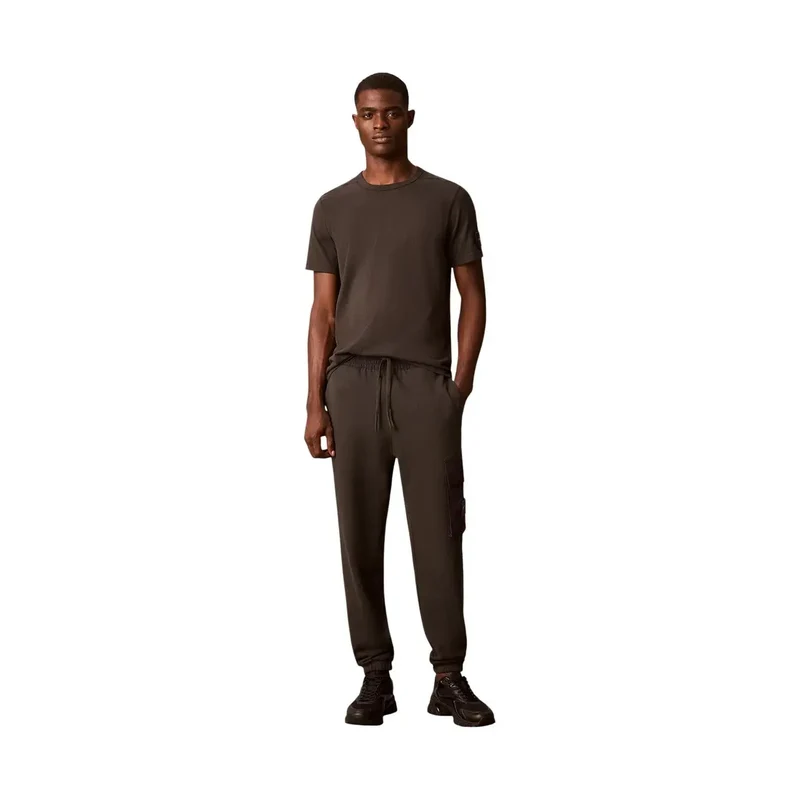 Calvin Klein Herrenhose aus grauem Baumwollmischgewebe