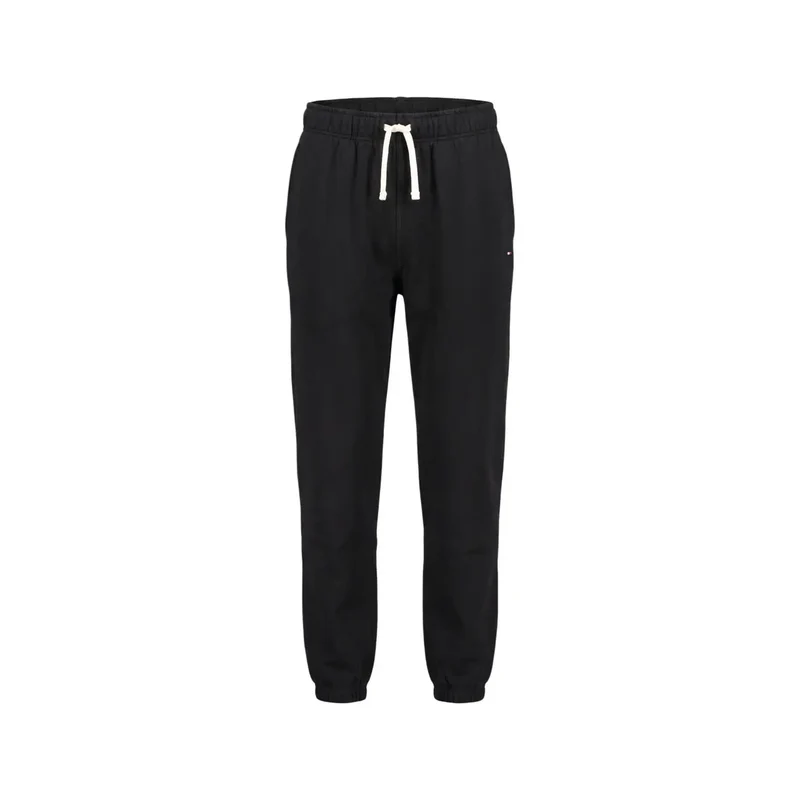 Tommy Hilfiger Schwarze Herren-Fleecehose aus Baumwollmischgewebe